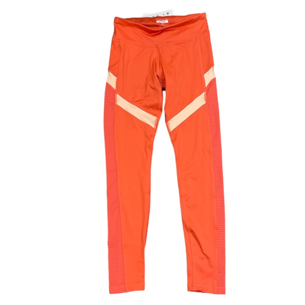 Reebok Core 10 Women's Mesh Leggings Coral Orange Size Small